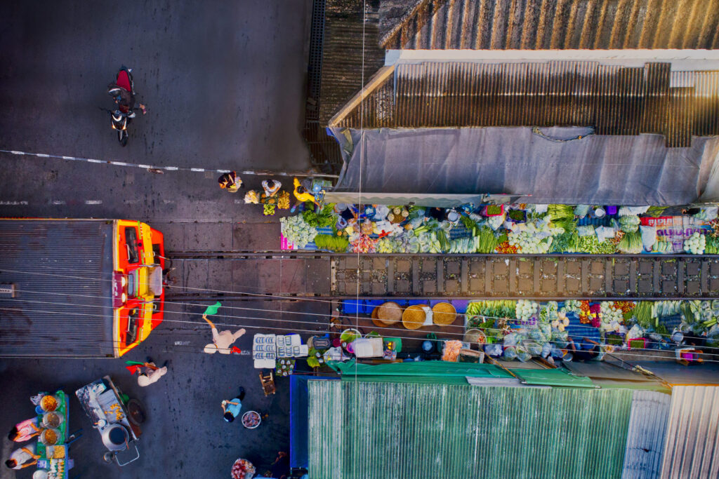 Maeklong Railway Market