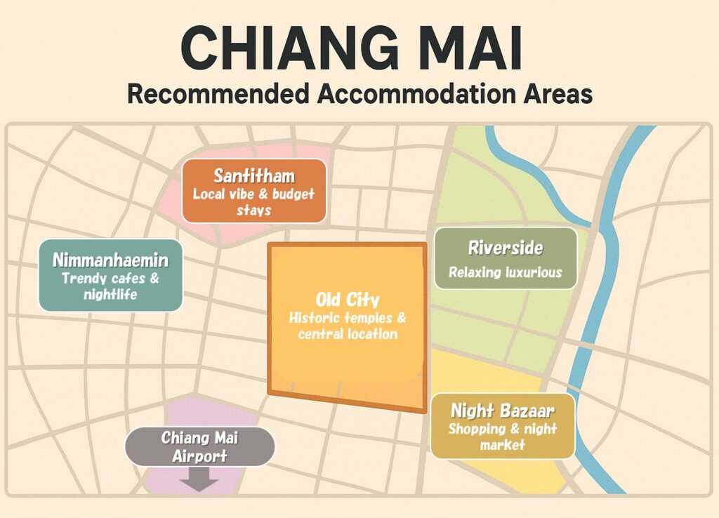 Chiang Mai Accommodation Map – Find Your Area