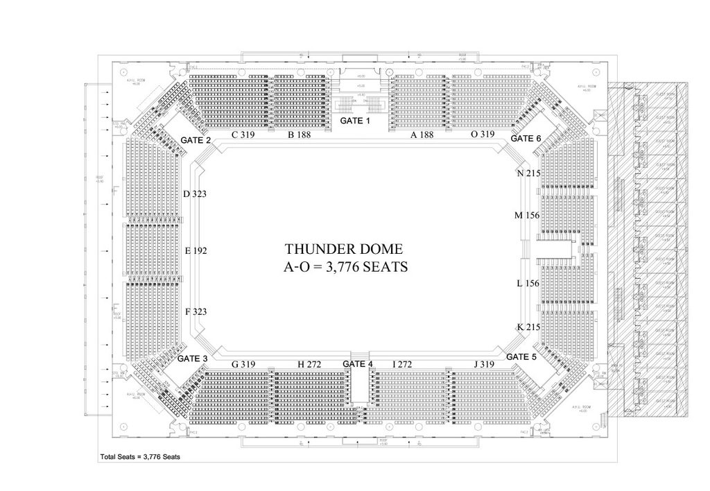 Thunder Dome Seating Plan